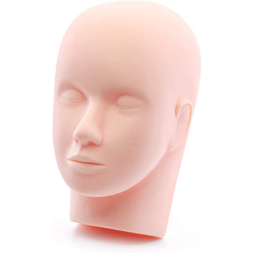 Lash Mannequin Head For Eyelash Extensions And Makeup Practice  Durable Silicone And Plastic, Standard Size 2