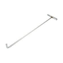 Stainless Steel Manhole Cover Lifting Hook with Comfortable Grip, Heavy Duty Roller Shutter Pull Tool