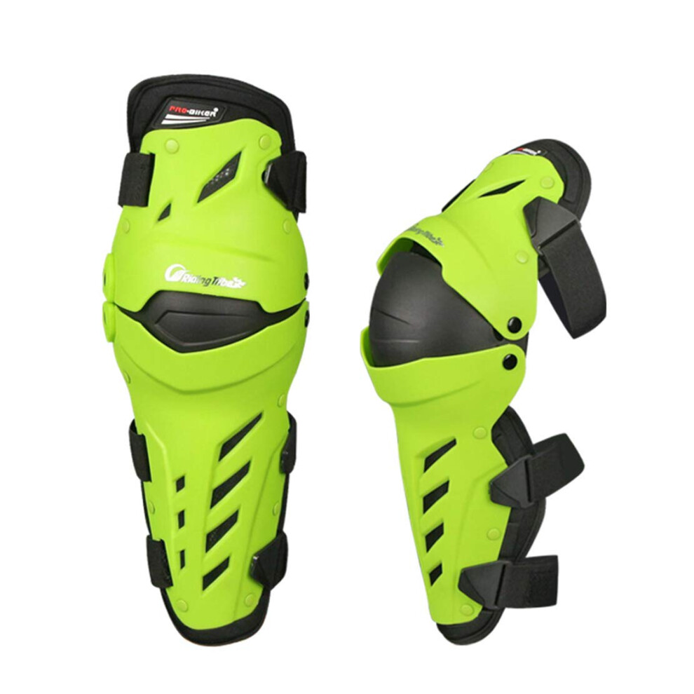Motorcycle Knee Pads With Impactresistant Shell And Foam Padding For Motocross Riding Green 9347817661989