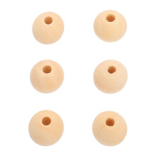 100 Stück Holzperlen 14 mm Runde DIY Bastelketten Armband Zubehör