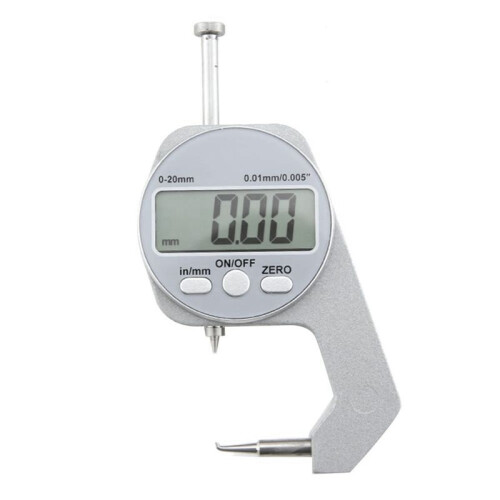 Digital Display Thickness Gauge Electronic LCD Micrometer Metric Wall Thickness Measurement Tools 0-20mm Pointed 2