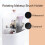 Square Makeup Brush Holder, 360Degree Rotating Makeup Brushes Container, Waterproof Makeup Holder with Lid(White) 7