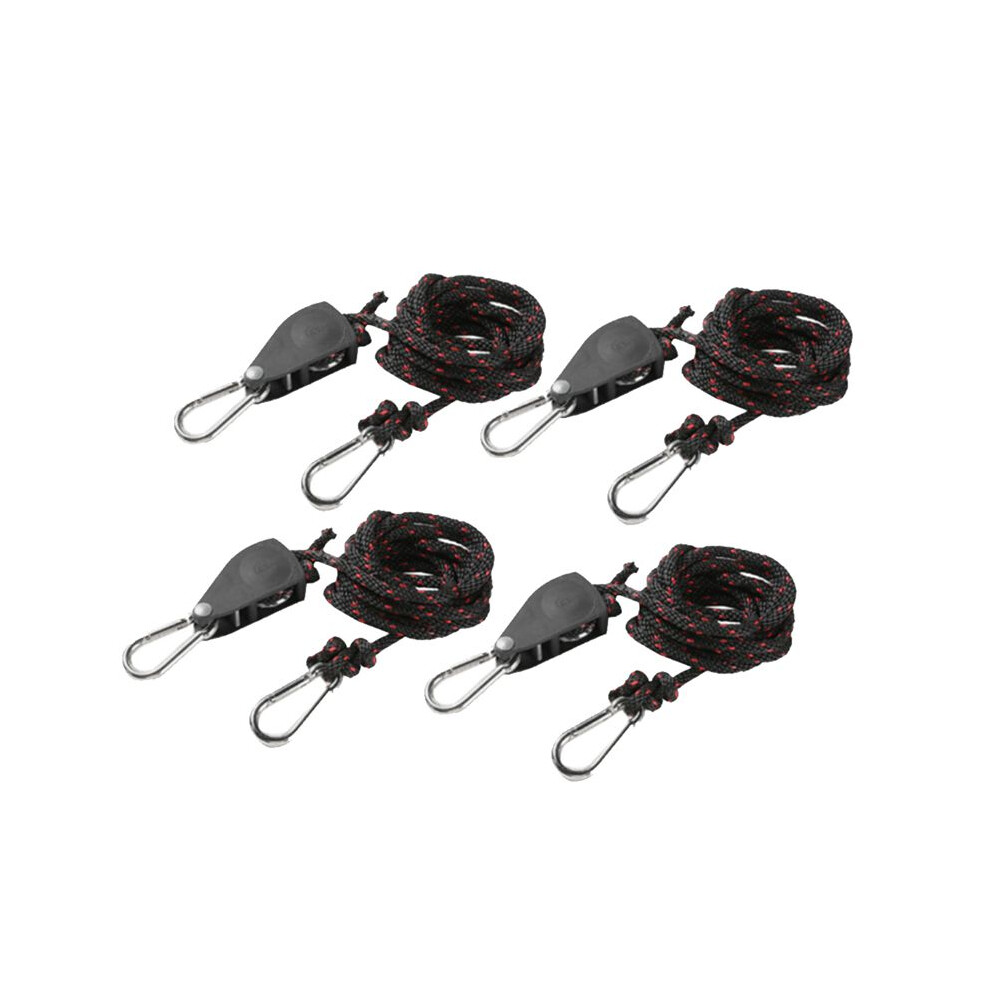 4Pcs Tent Wind Rope Tensioner Adjustable Pulley With Carabiner Camping Outdoor Hiking Rope Fastener Stopper Tightener 6031847966505