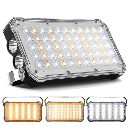 20000Mah Multi-Functional Camping Light LED Portable Light Bracket Tent Emergency Lighting USB Charging Outdoor(Black) 2