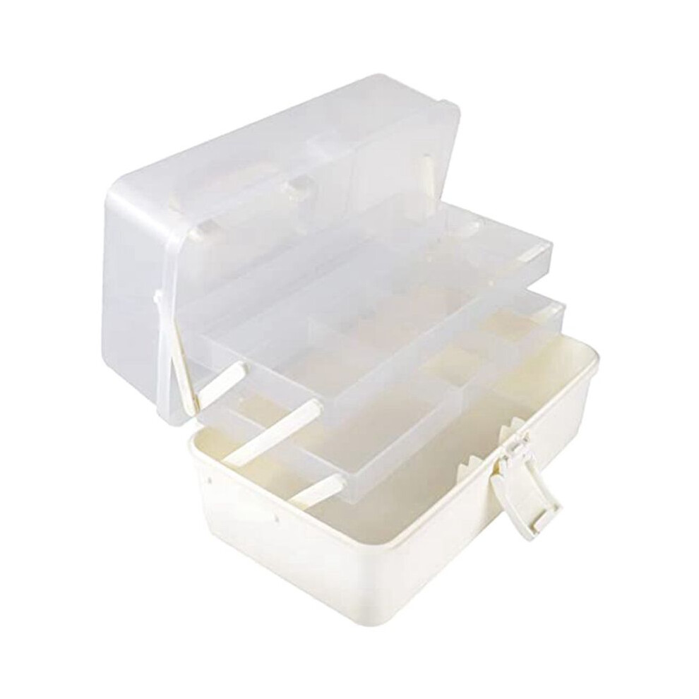 Storage Box Organizer 3-Tier Fishing Tackle Box Organizer Sewing Box Nail Art Organizer with Handle Tool Box