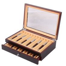 23 Slots Houten Pen Opbergdoos Luxe 2 Laags Pen Display Organizer Transparant Venster Vulpen-Verzameldoos 1