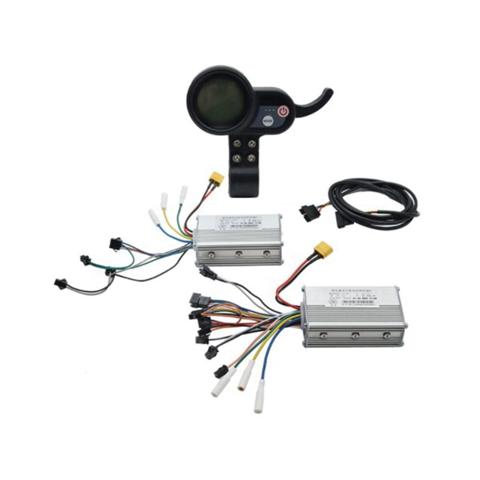 Electric Scooter Dual Drive Controller Jp 48V 52V 60V 25A 50A Brushless Controller Ab Front Rear Drive Controller Kit,3 Black 6131969982572