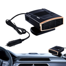 12V Car Heater Defroster with Fast Heating, Dual Temperature Modes, 360 Rotatable Base, Gold