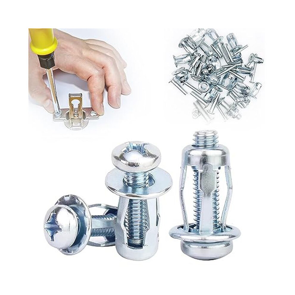 Expansion Screw Petal Nut, M4 X 20 Petal Shape Metal Nut Jack Nuts Petal For Hollow Wall Iron Plastic Thin Metal Thin C 6034255900574