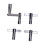3-Pack Universal Drum Keys, Iron, Silver, Multi-Size Tuning Tools 3