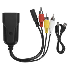 No Driver Required HDMI To AV Converter S Video RCA Adapter Cable For Gaming Consoles DVD Players Supports PAL NTSC Switching Easy Setup For Non HDMI