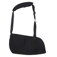 Suporte estabilizador ajustável para ombro e braço em tecido de malha respirável, indicado para fraturas no antebraço, distensões musculares