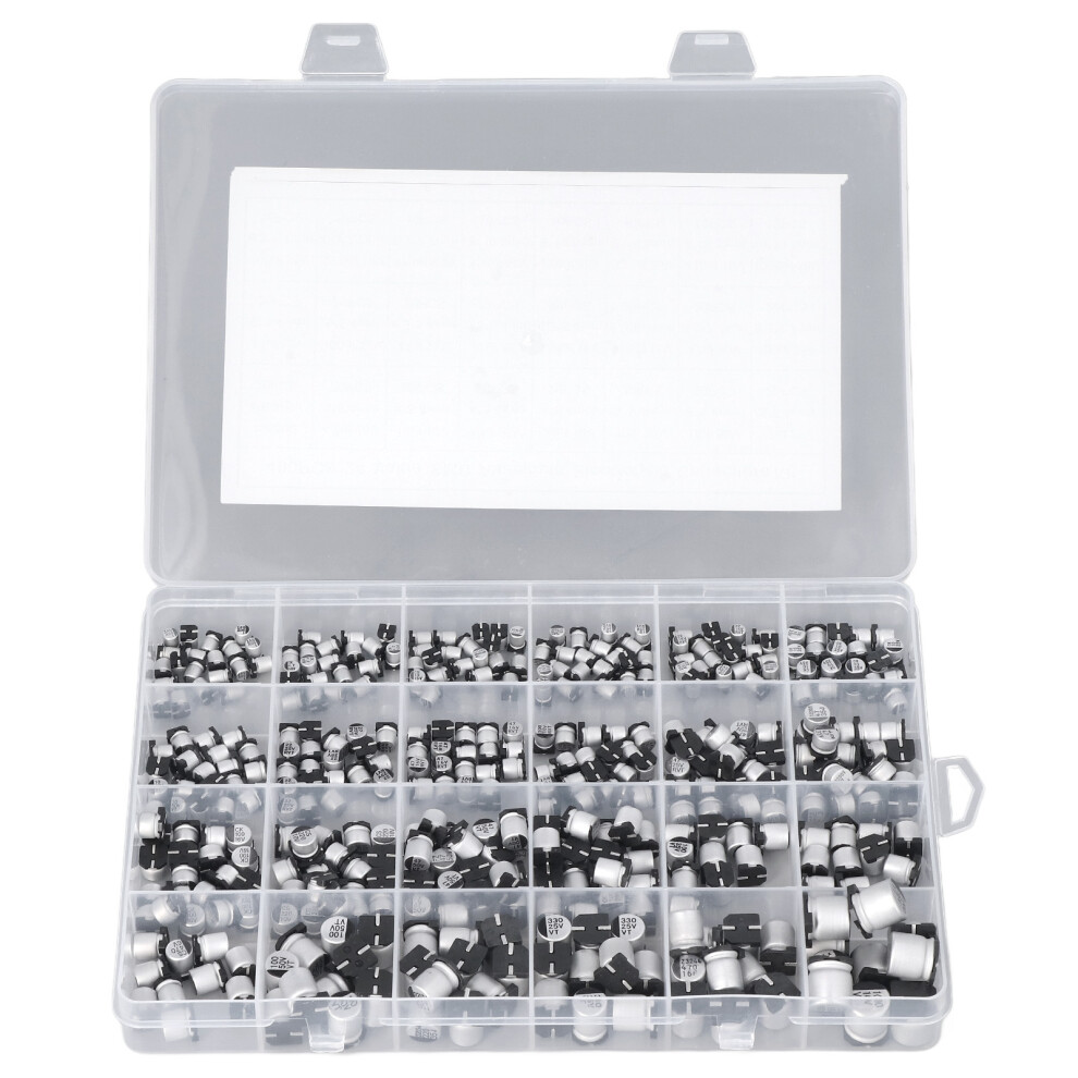 Electrolytic Capacitor Assortment High Precision Capacitors 24 Values Aluminum Electrolytic Capacitors In Line Miniature Smd Low Frequency Bypass 9448196679593