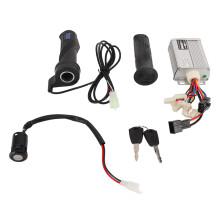 Geborstelde motorcontroller voor e-bike, multifunctionele gashendel/snelheidsregelaar met overspanningsbeveiliging, overstroombeveiliging en