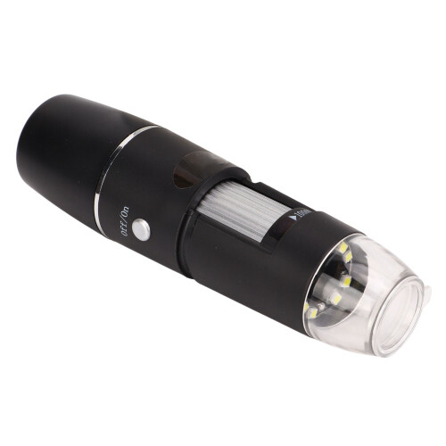 Microscope endoscopique à grossissement, caméra USB, microscope numérique, résolution HD, éclairage LED, luminosité réglable, portable et sans 2