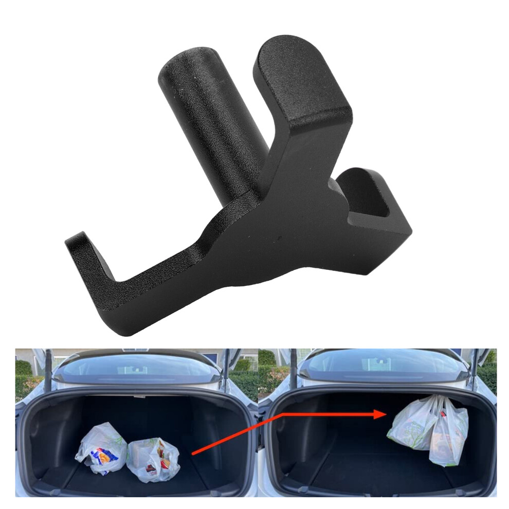Aluminium Grocery Bag Hook For Tesla Model 3 Rear Trunk Black 9431376518607
