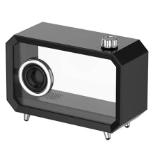 DIY Transparent Speaker RGB Colorful Lighting Computer Subwoofer Desktop Audio High Volume Display AUX A