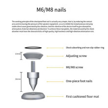 HIFI Audio Speaker Amplifier Shock Absorbing Foot Cone Feet Base Nail Isolation Spikes Stand Pad,8PCS Single Foot Pad