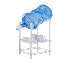 5 Gallon Water Bottle Rack with Shelf, RustResistant Metal Water Jug Stand for Kitchen Storage