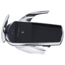 Kabelloses Auto-Ladegerät mit Halterung und Infrarotsensor, 15W, Silber