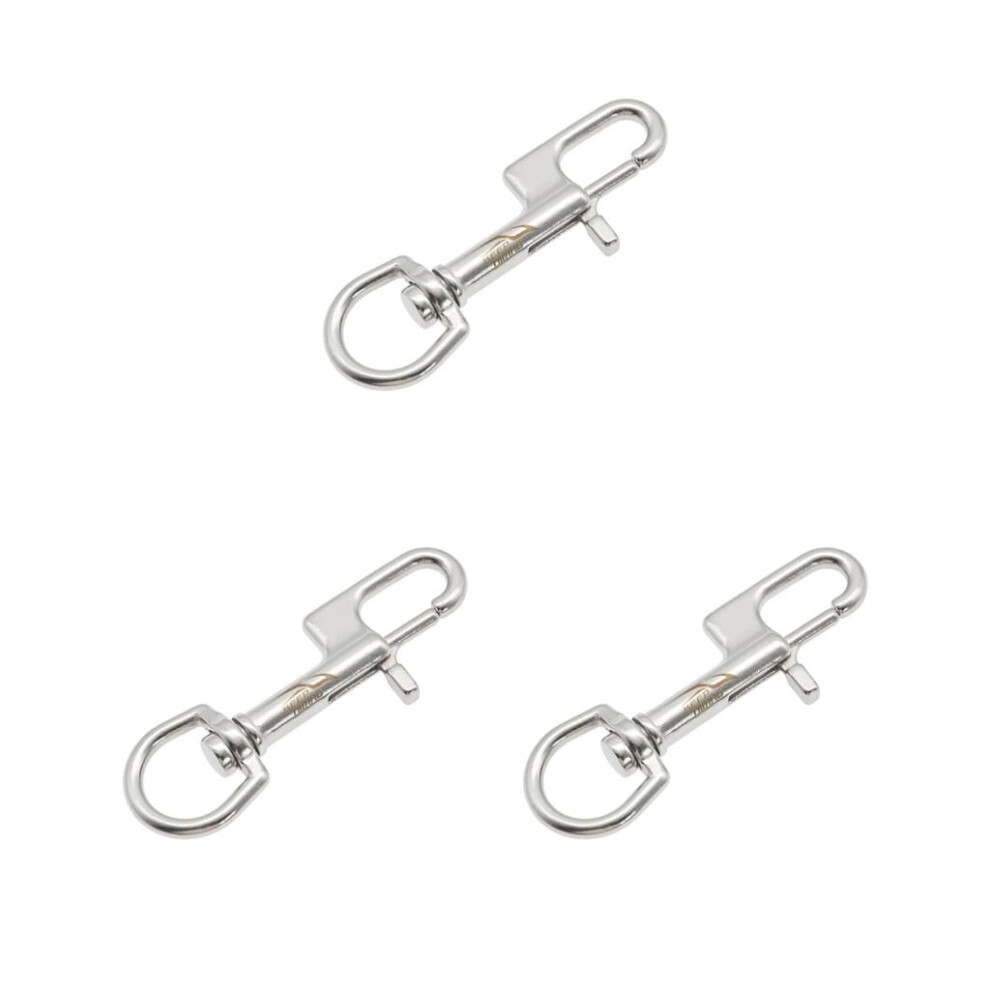 Stainless Steel Swivel Bolt Snap Hook Clip Set Of 3 For Scuba Diving 90Mm Single Ended Durable Marine Hardware 9347817664621