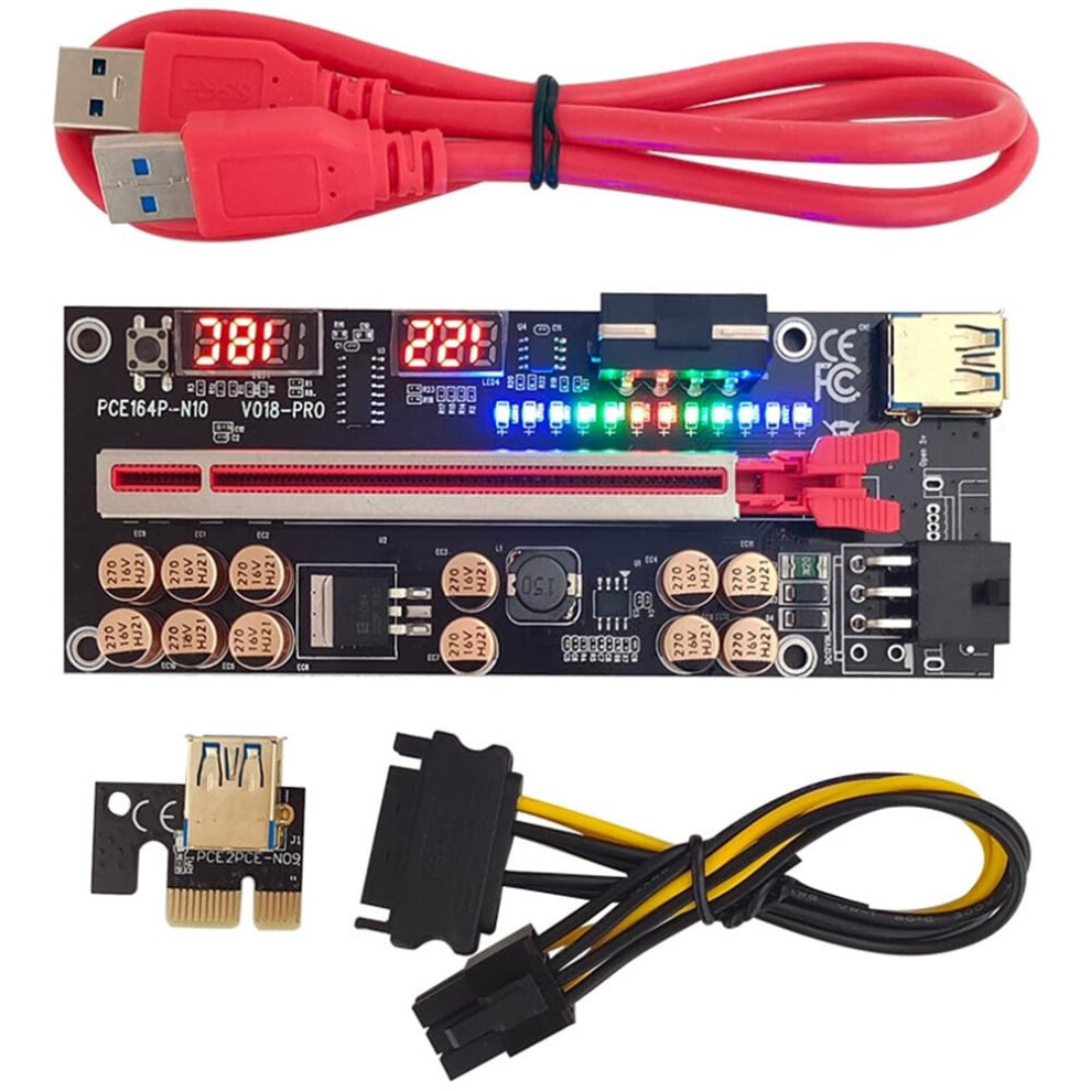 Ver018 Pro Pcie Riser Card Usb 3.0 1X To 16X Adapter For Gpu Mining With Stable Speed Transfer 9382693440174