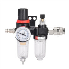 AFC2000 1/4 Inch Air Compressor Filter Regulator with Pressure Gauge Oil Water Separator 2 in 1