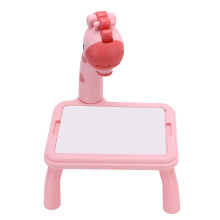 Bildungs-Pink-Zeichnungsprojektor Tisch für Kinder, Kunststoff-Kunstspielzeug