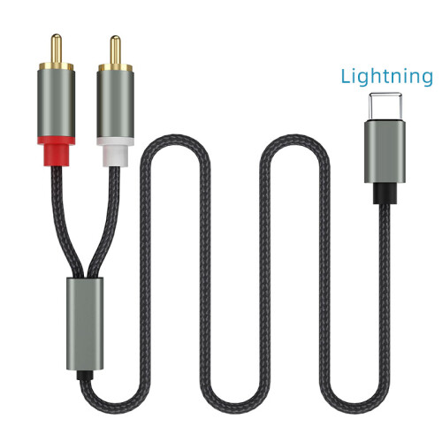 Καλώδιο Lightning σε RCA, καλώδιο διαχωριστή Y για στερεοφωνικό Hi-Fi μουσικής για iPhone, iPad, 2
