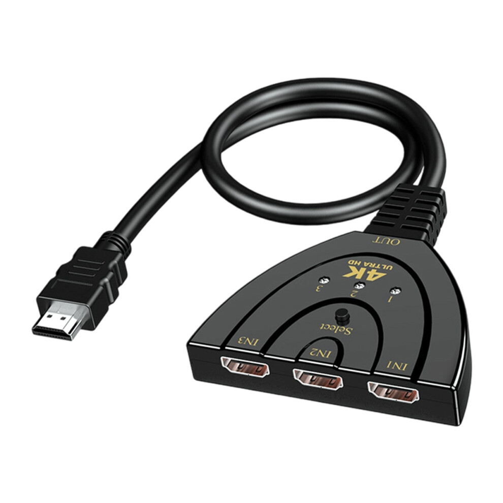 Hdmi Switch For Home Entertainment, 4K Resolution Compatible Hdmi Splitter With 3 Port Hdmi Switcher And Plug And Play Functionality For Xbox Ps5 9448196679920