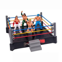 Mini wrestlingová hrací sada s akčními figurkami a příslušenstvím, realističtí wrestleri, spousta rekvizit, wrestlingové ringy pro děti,