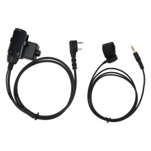 Diskretes Kommunikations-Headset mit Kehlkopfmikrofon und kristallklarem Klang, taktischem Kopfhöreradapter, empfindlichem Mikrofon und