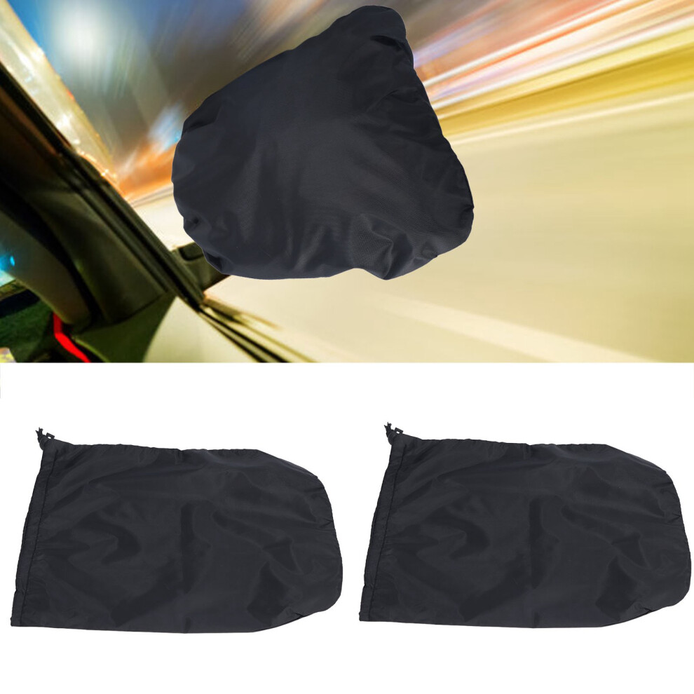 4Pcs Car Rearview Mirror & Faucet Frost Guard Covers, 32X27cm Black 4331376526983