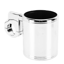 Chrome Adjustable Handlebar Cup Holder for ATV Motorcycle Universal 22-32mm