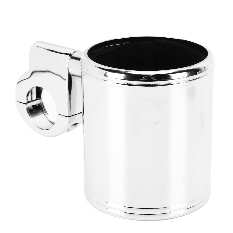 Chrome Adjustable Handlebar Cup Holder For Atv Motorcycle Universal 22-32Mm 7641376526942