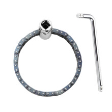 Heavy Duty Adjustable Chain Wrench with Double Chain Grip for Oil Filter and Pipe