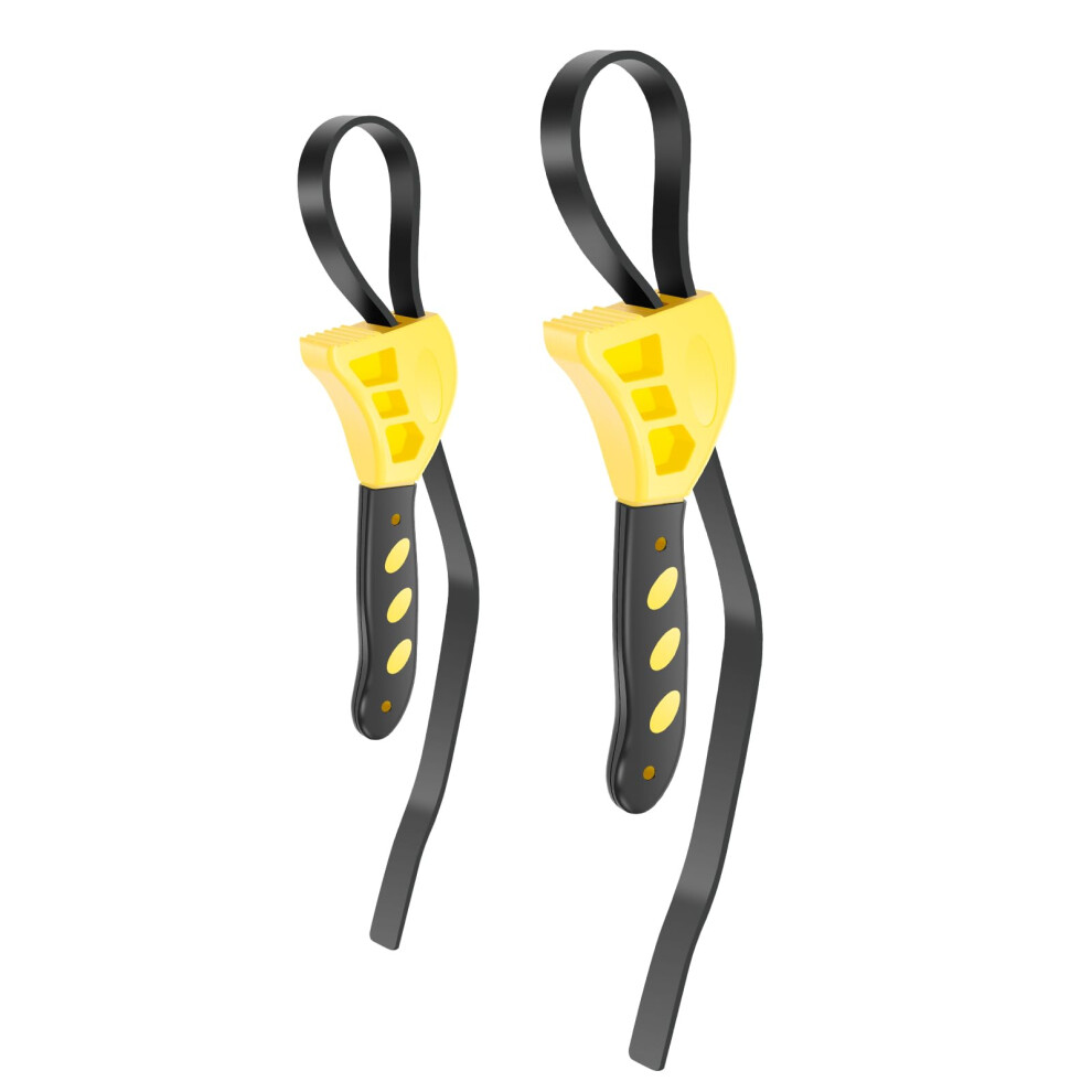 Pack Of 2 Adjustable Strap Oil Filter Wrench With Nonslip Rubber Strap For Pipes And Filters 9382693441652