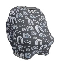 Car Seat Canopy | Breathable Black Multi-Purpose Nursing Cover for Breastfeeding and Baby Car Seat and Stroller