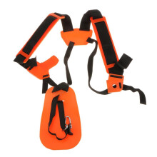 Brush Cutter Shoulder Strap with Padded Waist Belt and Adjustable Harness for Strimmer Gardening Orange