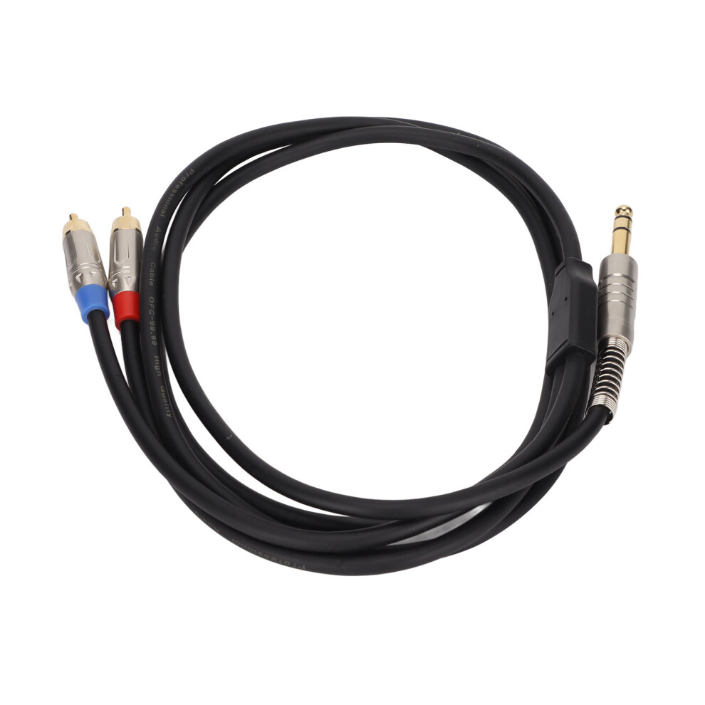 Trs 1/4In Male To Rca Double Splitter Cable 6.35Mm To 2 Rca Microphone Cable 8371376532580