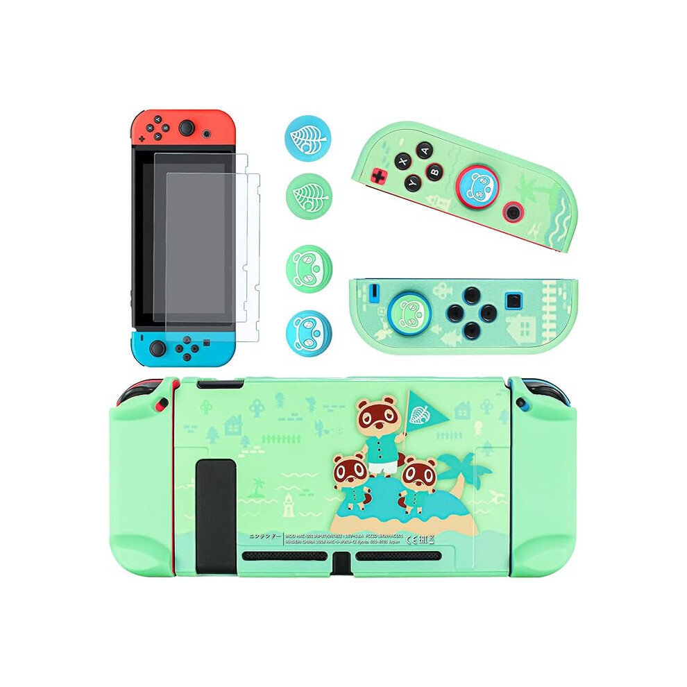 Protective Case For Nintendo Switch, Animal Crossing Design Cover With Full Coverage Protection And Dockable Case Functionality, Shockproof Tpu Case 9358999805917