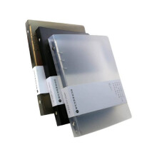 Loose Leaf Binder Protector for School Use, PVC Binder Covers Round Ring Binder with Snap Button Closure and High Capacity Design, Refillable