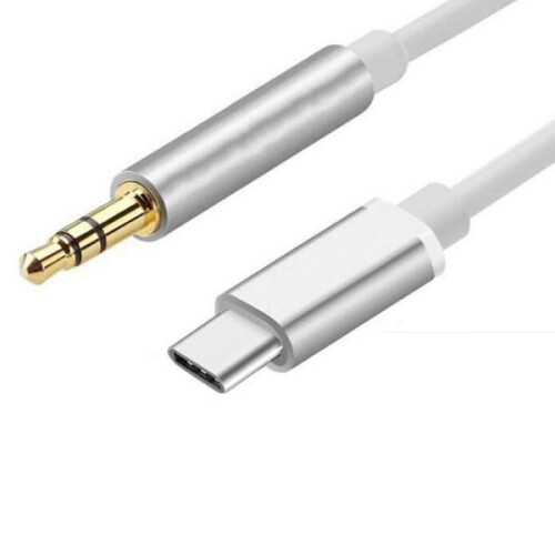 Καλώδιο Aux σε USB C, καλώδιο USB Type C σε υποδοχή ήχου 3,5 mm με επιχρυσωμένες υποδοχές και 1