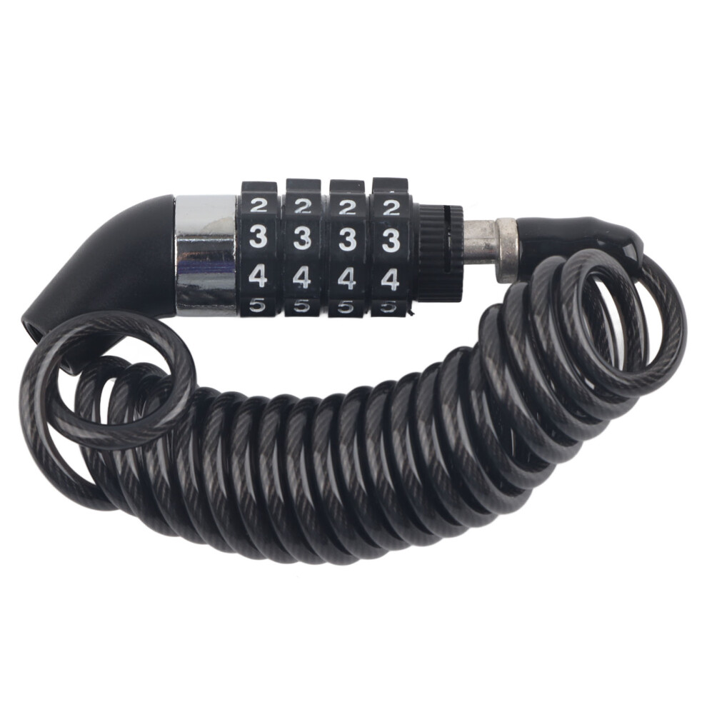 Helmet Lock Cable Anti-Theft Security Design Weatherproof Retractable Bike Motorcycle Helmet Saddle Lock Wire 1.5M With Resettable Combination For 9448196680834