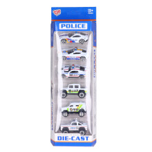 Miniatur-Fahrzeugmodelle für Kinder, Polizei-Thema, Mini-Spielzeugset aus Metalllegierung, realistische Details, funktionierende Räder, robust und