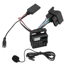 Bluetooth 5.0 Car Stereo Receiver With Microphone Auxiliary Cable Adapter Plug And Play Easy Installation Supports WMA WAV FLAC Backward Compatible