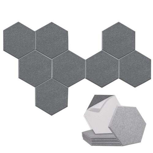 8 Pack Self-Adhesive Hexagonal Acoustic Panel,Soun