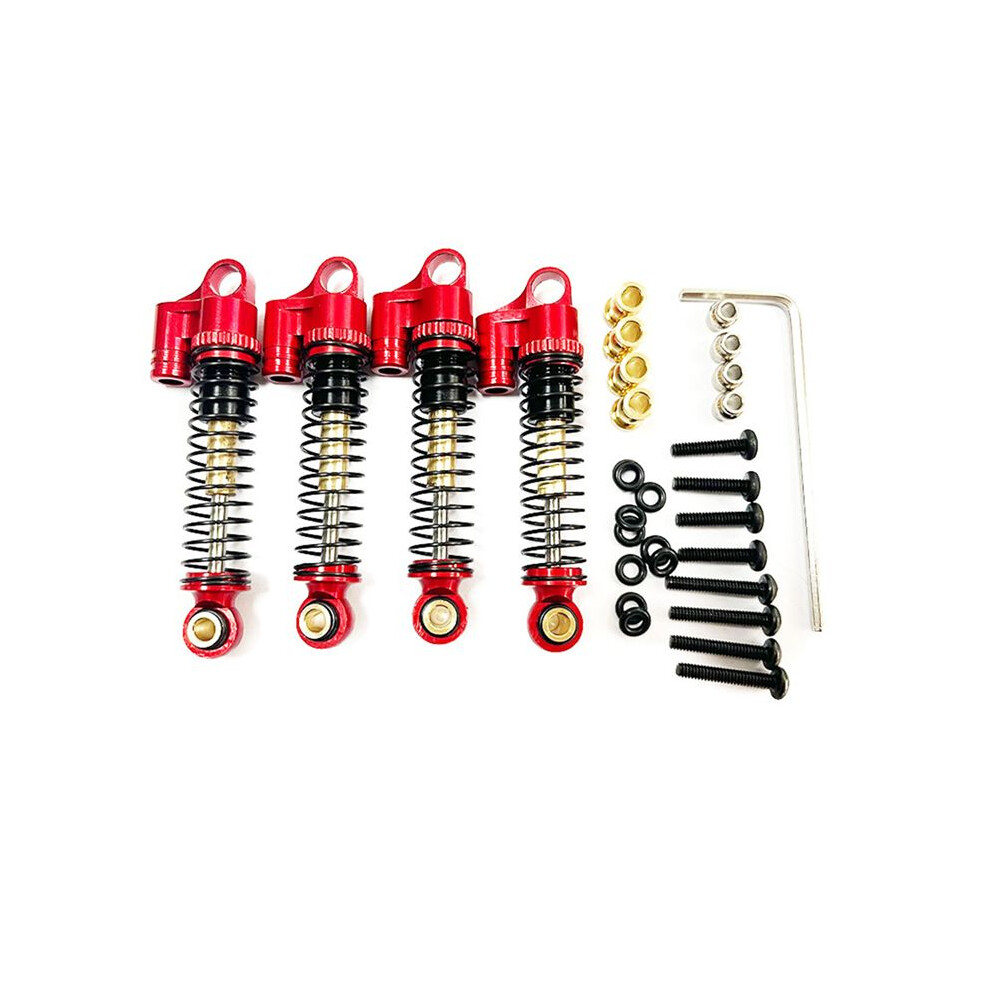 For Fms Fcx24 Metal 43Mm Shock Non Oil Oressure 1/24 Rc Crawler Car Upgrades Parts Accessories, Red 4712531050367
