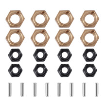 8St Messing 7Mm Wiel Hex Hub Adapter voor FMS FCX24 1/24 RC Crawler Auto Upgrade Onderdelen Accessoires