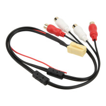 4RCA Mini ISO 6-poliges Audiokabel für Seat VDO MF T4 Subwoofer Ersatz